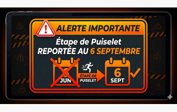 ! Etape de Puiselet reportée au 6 septembre !