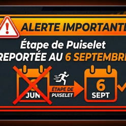 ! Etape de Puiselet reportée au 6 septembre !